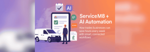 Power your trades business that uses ServiceM8 with smart workflows and AI automation from flowio