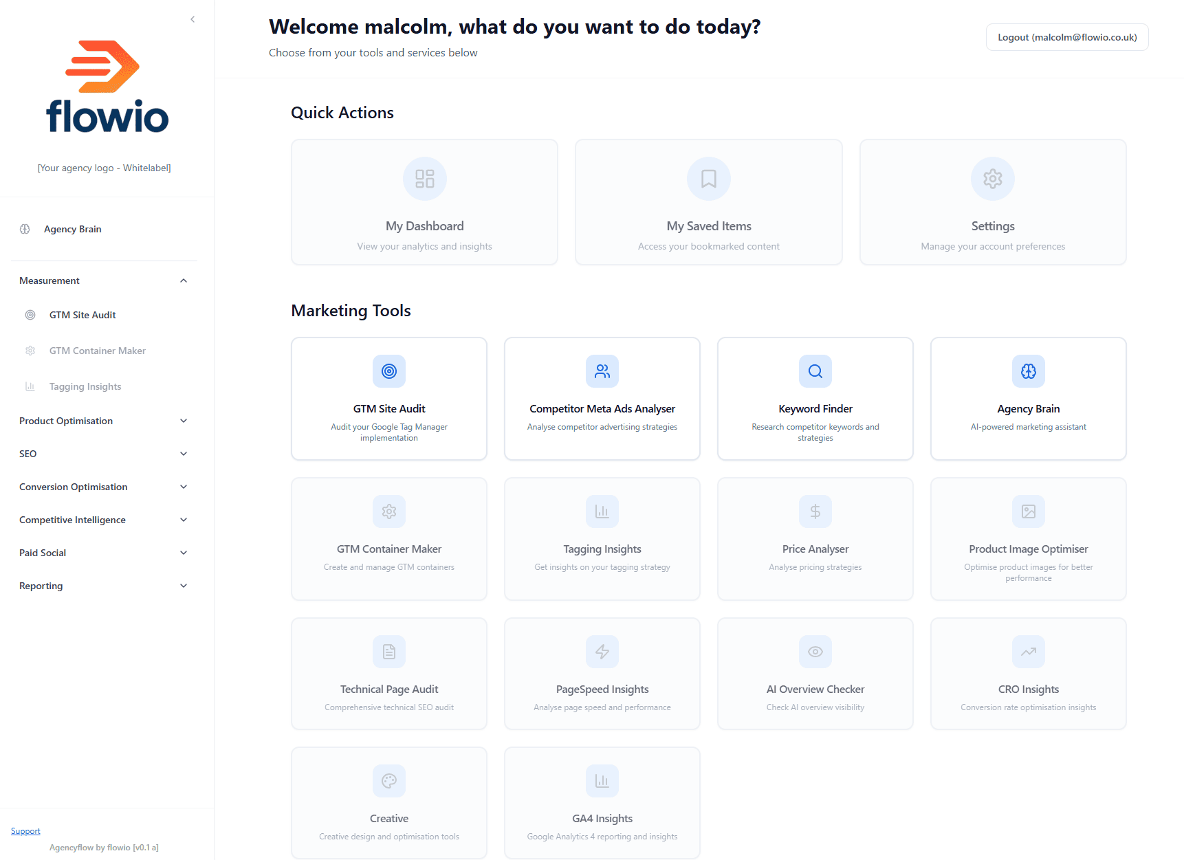 Flowio Marketing Dashboard